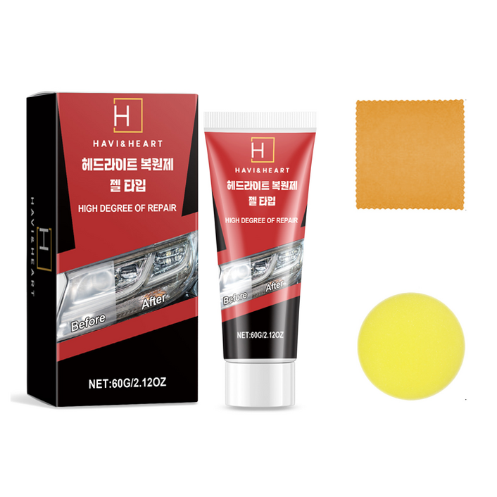 라이프헬퍼 헤드라이트복원제 코팅제 세트 자동차 오토바이 전조등 복원제 UV코팅제