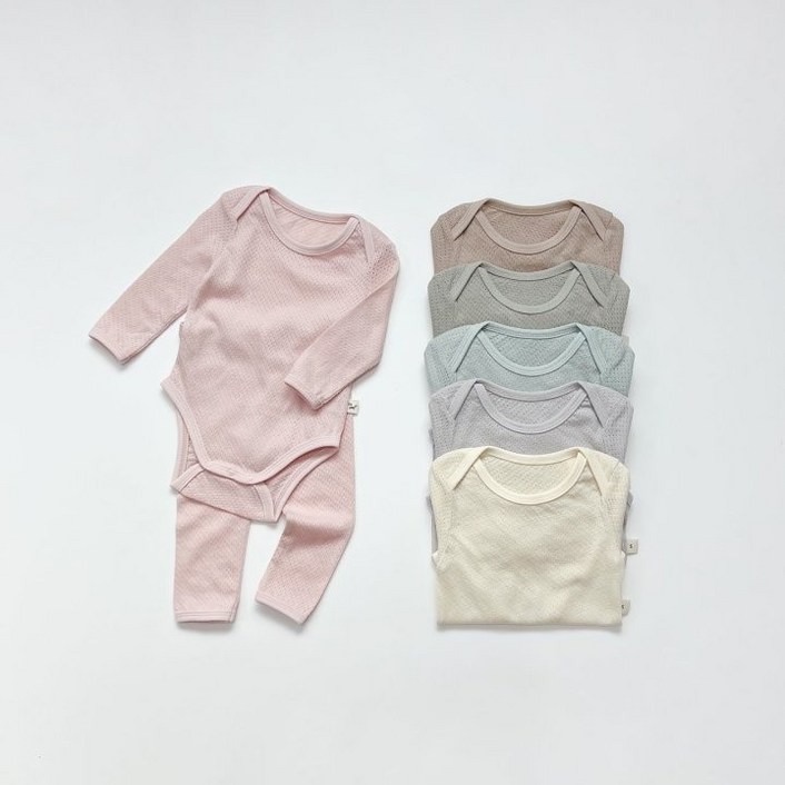 신생아 아기 긴팔 매쉬 메쉬 바디슈트 50일 100일 6개월 돌 내복 내의 실내복 baby mesh suit baby clothes