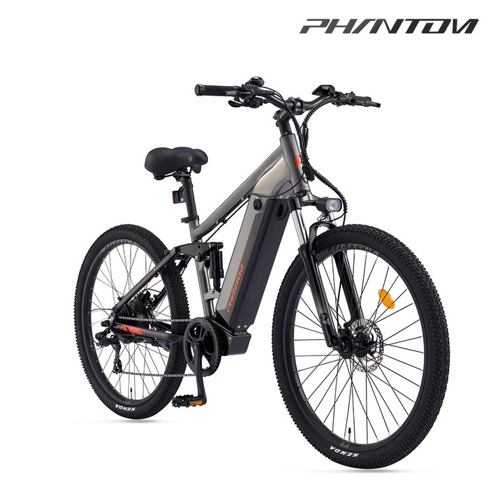 삼천리 2026 27.5 팬텀 FS 전기자전거 풀서스펜션 E-MTB 출퇴근용 자전거, 웜 실버/블랙, 알루미늄