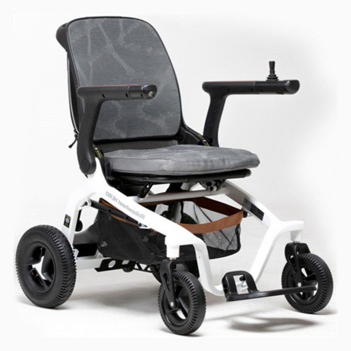 로보휠 화메디 fold 폴드8 휴대형 접이식 실버 장애 전동 스쿠터, 1개, 화이트 왼손컨트롤러