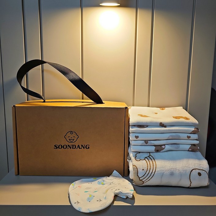 Soondang 신생아 블랭킷 손수건 손싸개 출산선물