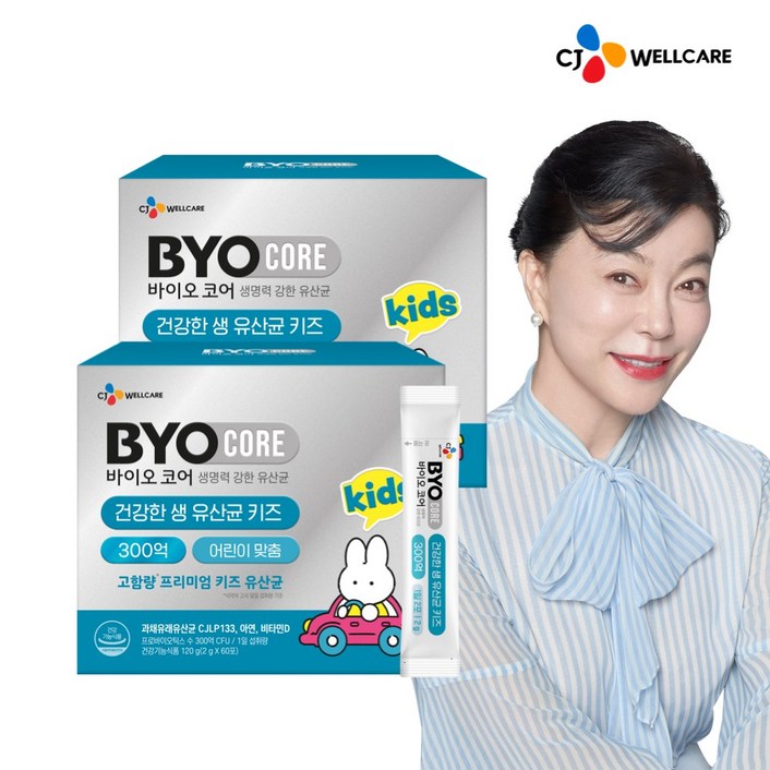 CJ 바이오코어 300억 키즈 유산균, 2박스, 120g