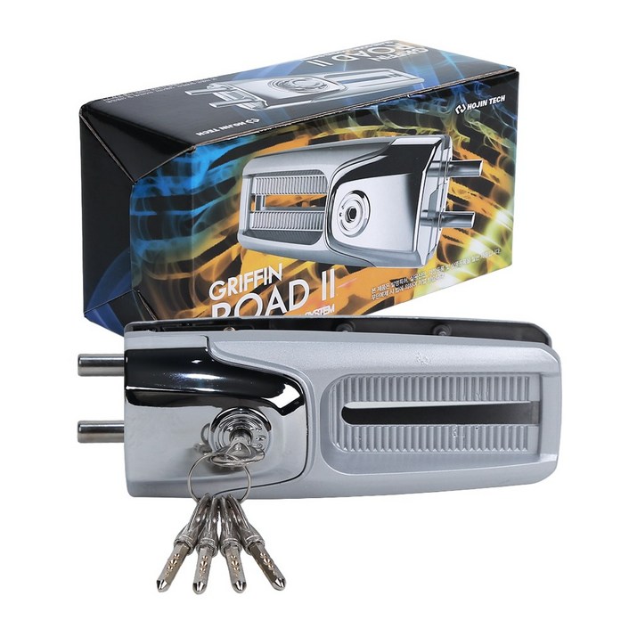 락이록이 그리핀2 로드 외문단문형 강화유리 현관문 잠금장치 열쇠 보조키, 외문단문형, 고객직접설치