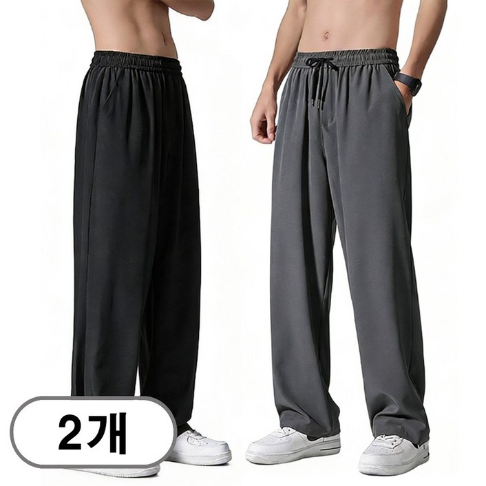 웨이차차 11 여름 남성 냉감바지 스판 시원한 아이스 일자 롱 팬츠