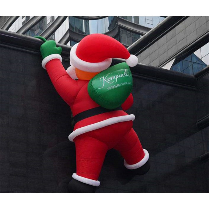 벽타는 산타 크리스마스 이벤트 소품 대형 인형 풍선, 초록가방2M