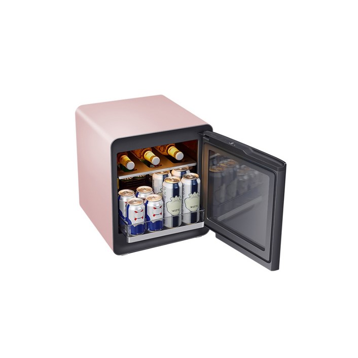 삼성전자 삼성 CRS25T9500PSM [멀티 수납존 세트] 큐브 냉장고(투명도어) 25L (프라임 핑크) T