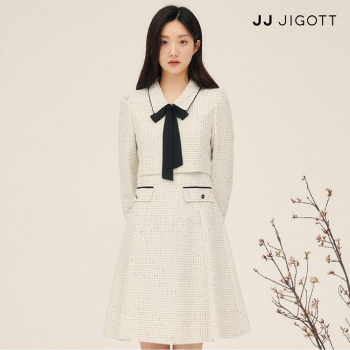 JJ지고트    플랩 장식 재킷 트위드 원피스 GP2M0OP911
