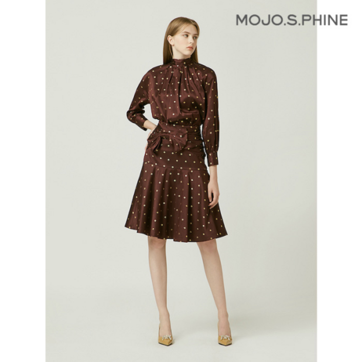 MOJO 모조에스핀 리본장식 A라인 플레어 스커트 WIJ223MSD002DH2802111