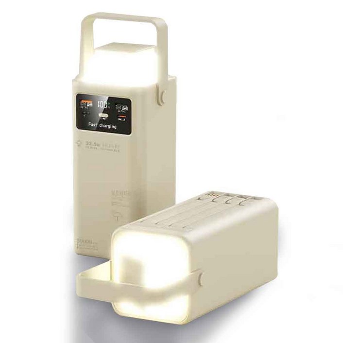 PYHO 대용량 보조배터리 50000mAh LED디스플레이 고속충전 PD 22.5W 캠핑용 차박용 멀티단자