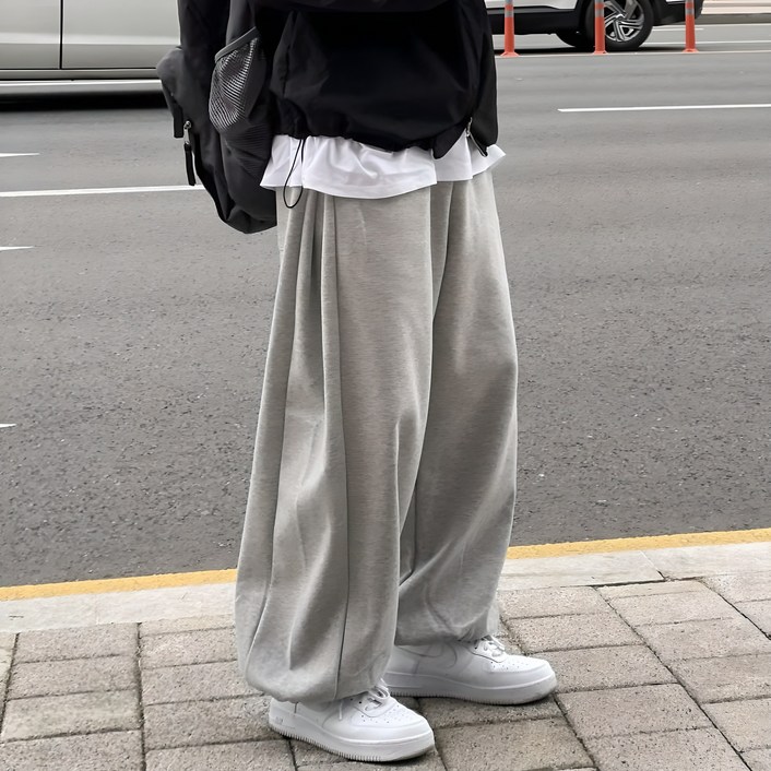 르위 남자트레이닝 벌룬 조거 밴딩 와이드팬츠 빅사이즈 오버핏 남자추리닝