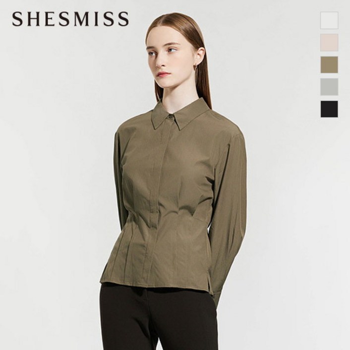 [쉬즈미스(SHESMISS)] [쉬즈미스] 게더 플리츠 셔츠_SWWSTM31020