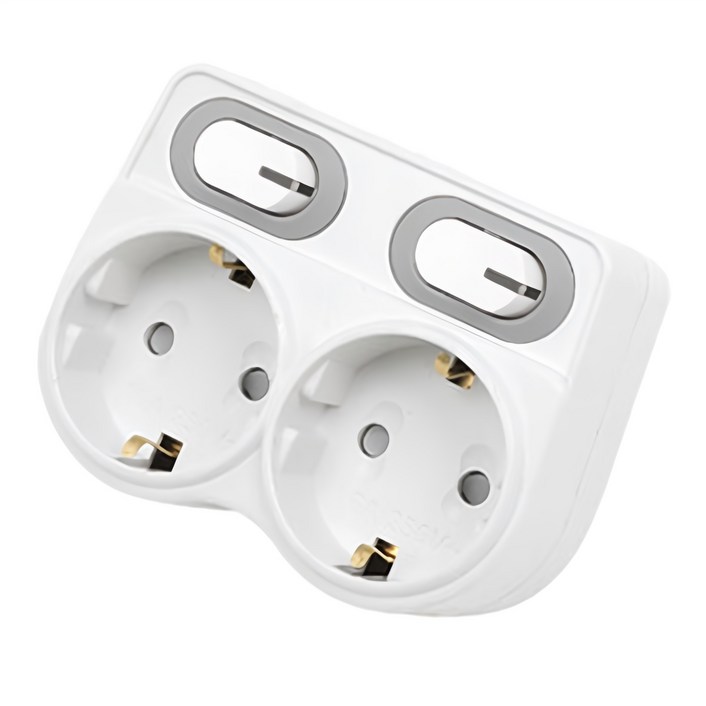 에코파워탭 LED L자 멀티탭 2구 EPM402L