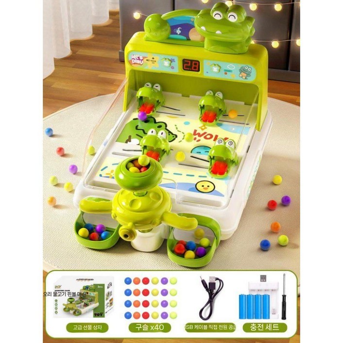 악어 핀볼 머신 기계 장난감 슈팅게임 점수내기