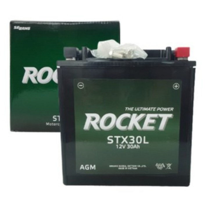 로케트 STX30LBS 12V30A YIX30L 할리투어링 폴라리스 스포츠맨 할리데이비슨 AGM배터리 오늘출발, 1개