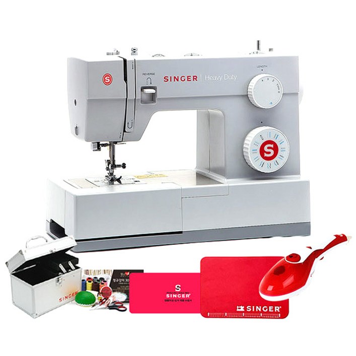 싱거 4423 재봉틀  수강증  스팀다리미  메탈공구함  프리미엄매트  싱거 오일