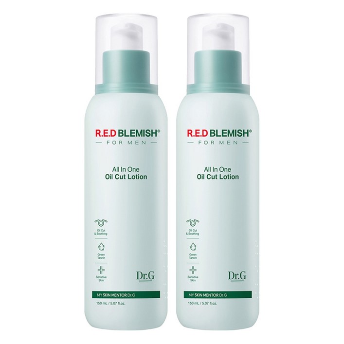 닥터지 레드 블레미쉬 포 맨 오일 컷 로션 올인원, 150ml, 2개