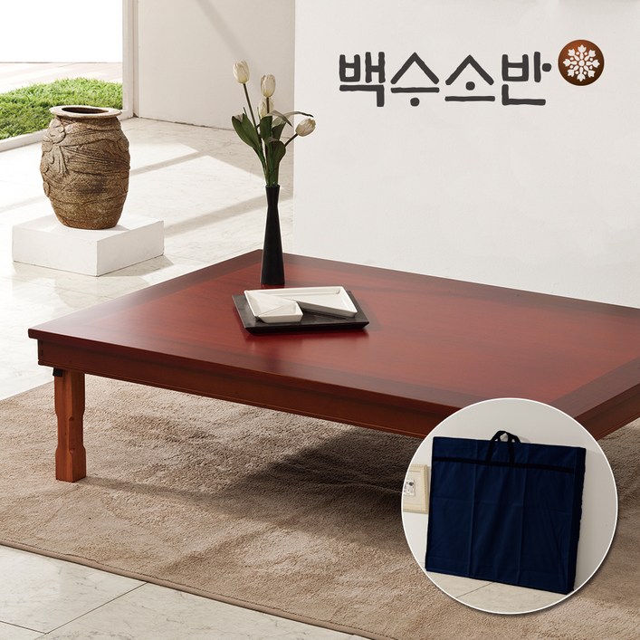 백수소반 국내제작 전통수공예 900 직교자상  상커버 세트, 레드 2도