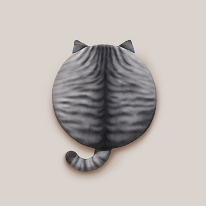콩 빈테리어 애옹이 귀여운 고양이 모양의 방석