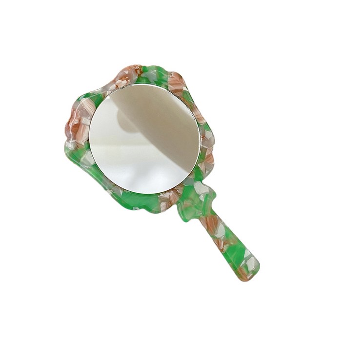 리즈제이니 레트로풍 손거울, 03 연한 초록색, 1개