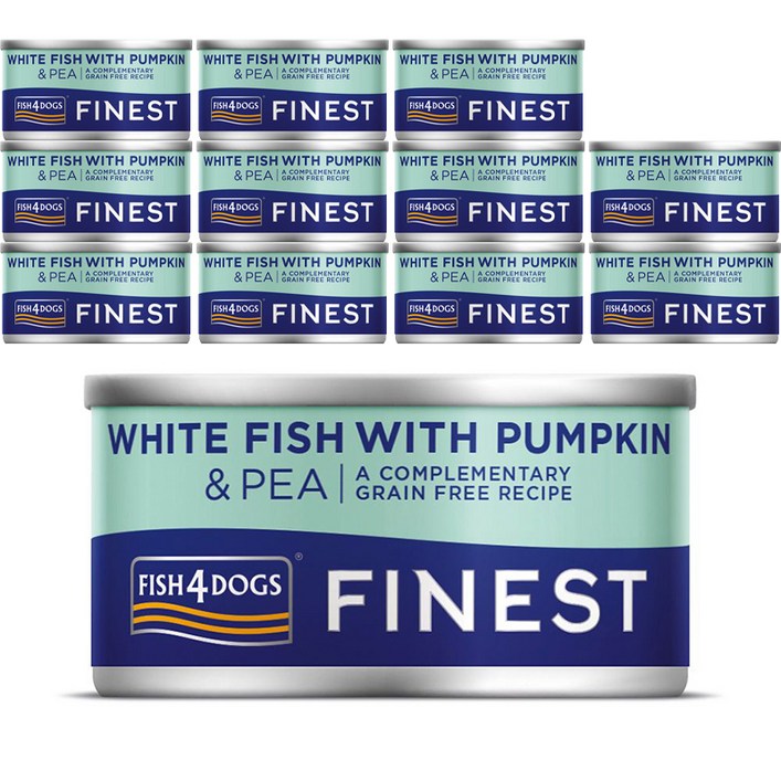 피쉬포독스 강아지 캔 간식 85 g, 화이트피쉬 펌킨 피이 혼합맛, 85g, 12개