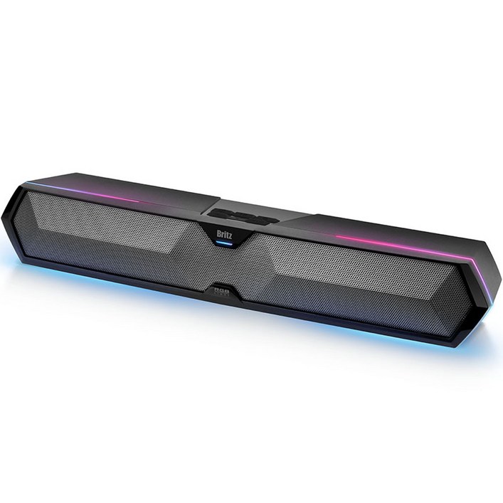 브리츠 게이밍 RGB 사운드바 PC용 스피커 USB 전원, 단일색상, BRT9 브리츠 게이밍 RGB 사운드바 PC용 스피커 USB 전원, 단일색상, BRT9