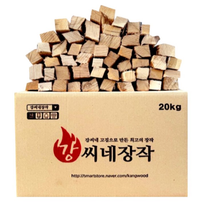 강씨네장작 3중방습 참나무 3차건조 캠핑장작, 20kg, 1개 강씨네장작 3중방습 참나무 3차건조 캠핑장작, 20kg, 1개