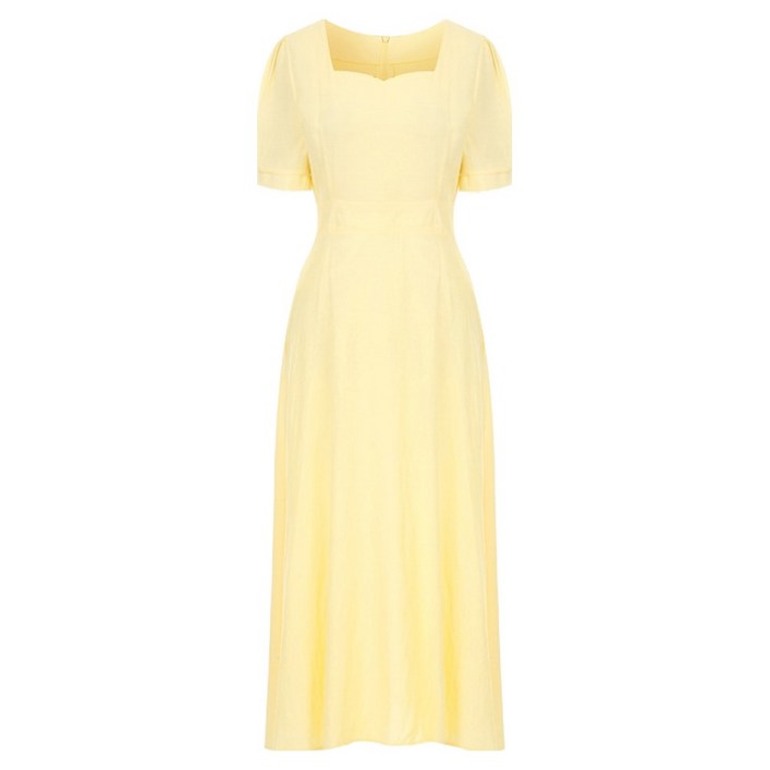 핀턱하트넥린넨원피스 I5BIOP033