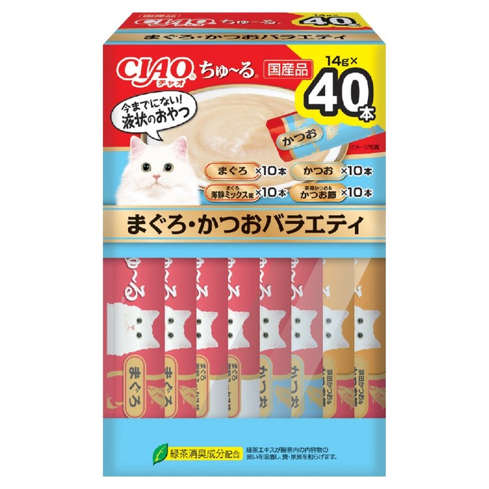 챠오츄르 고양이 버라이어티 짜먹는 간식 40p