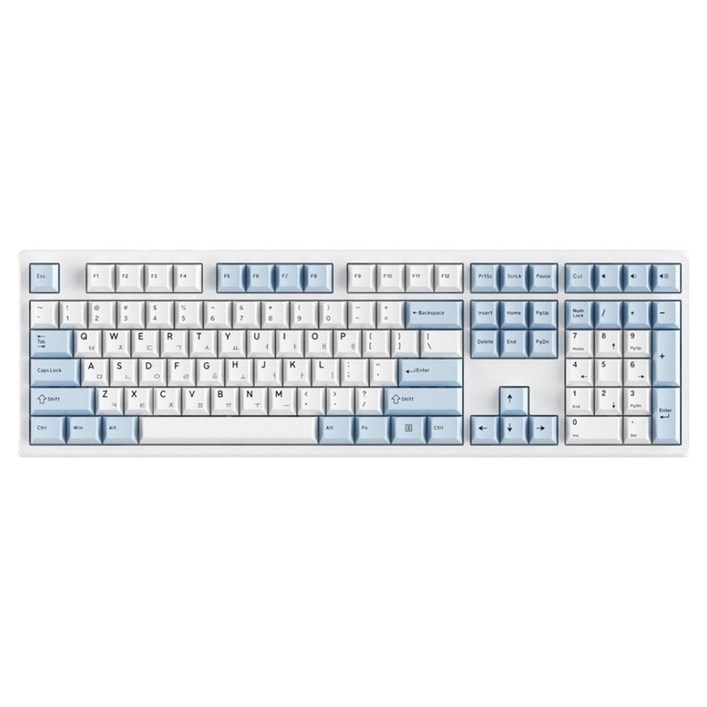 다얼유 유무선 108키 3모드 연결 블루투스 기계식 키보드 저소음 모카 무스축, 오로라 스카이, DK108 Pro, 제조사축