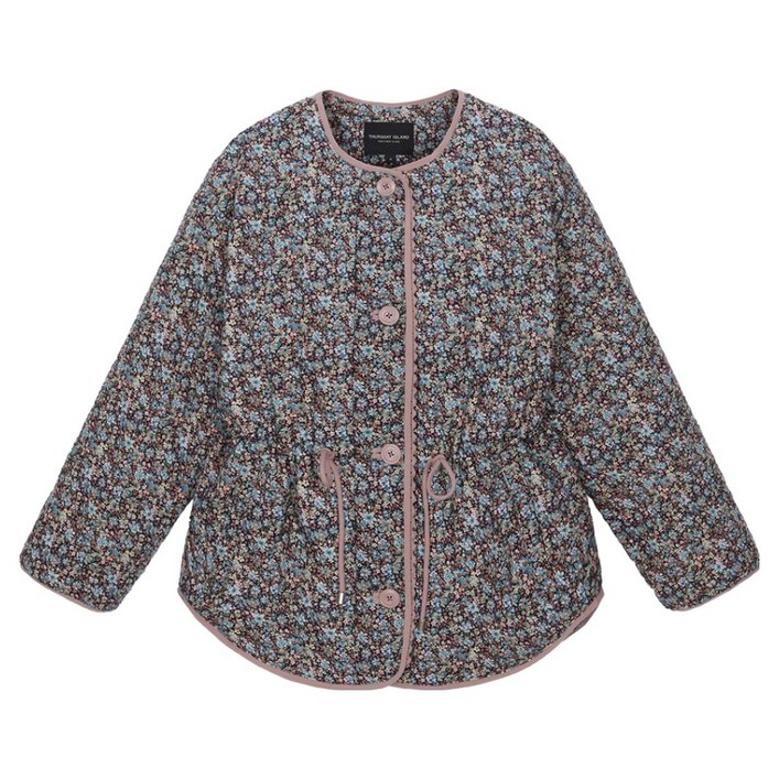 써스데이아일랜드 하프기장 퀼팅 라운드 면 점퍼 T252MJP321W,T252MJP322W