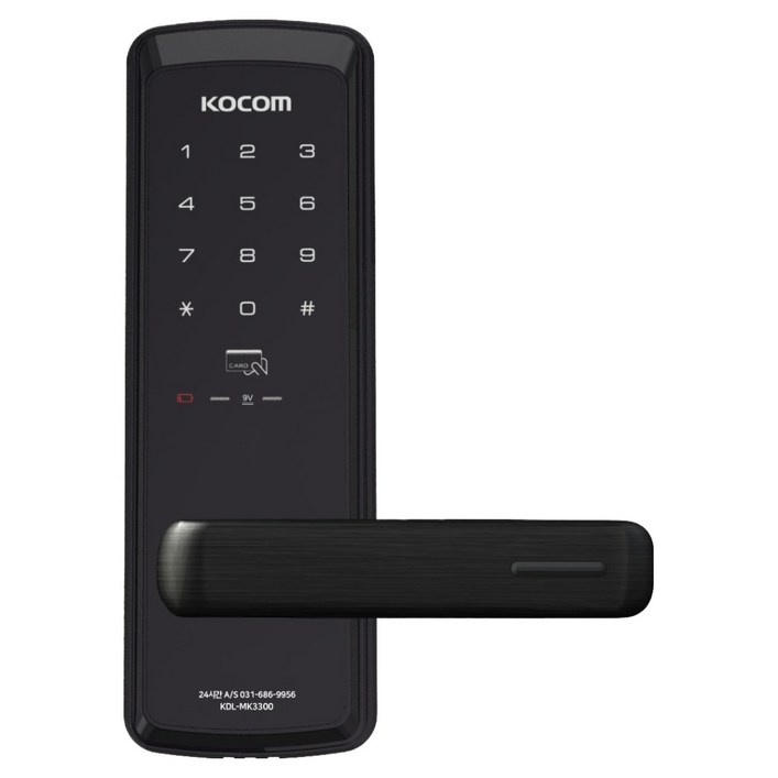 코콤 무타공 현관문 디지털 손잡이 번호키 도어락, 고객직접설치, KDL-MK3300
