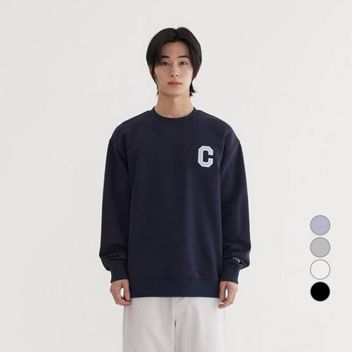 커버낫 남녀공용 C 로고 맨투맨