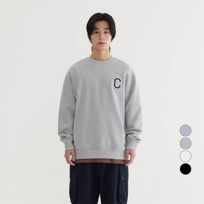 커버낫 남녀공용 C 로고 맨투맨