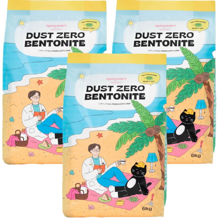 냥쌤 더스트제로 벤토나이트 고양이 모래 피톤치드 - 쇼핑앤샵