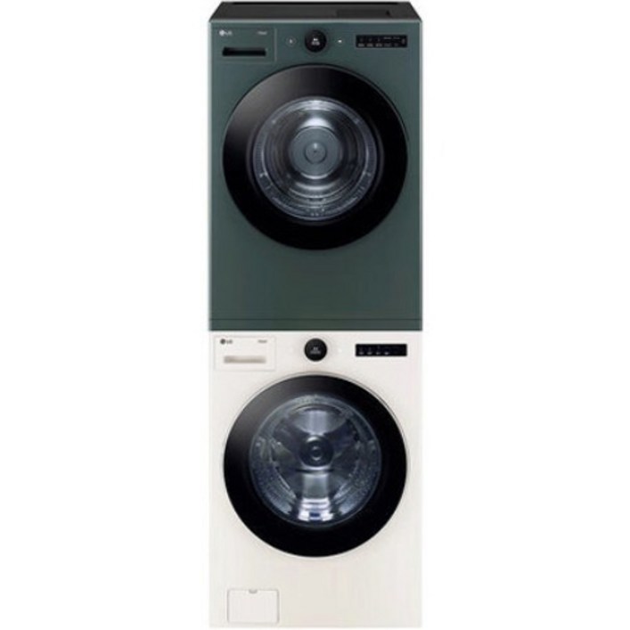 LG 오브제컬렉션 트롬 세탁기건조기세트 FX23ENE-GNG 세탁기 23kg + 건조기 20kg 네이처베이지+네이처그린 방문설치