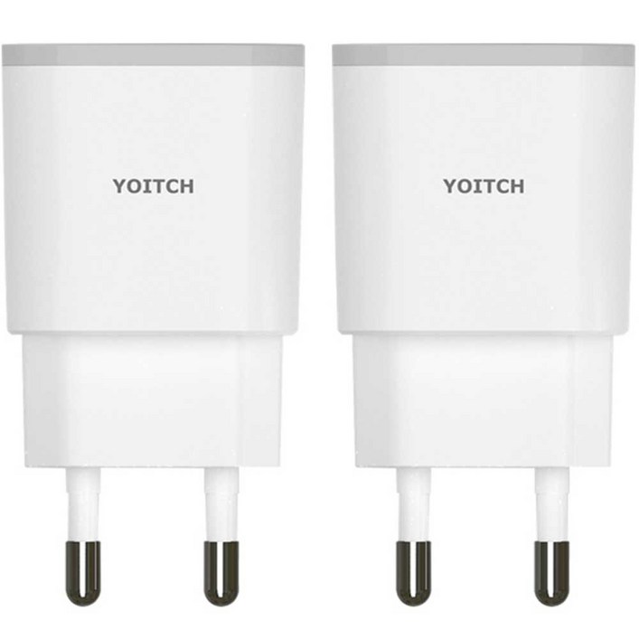 요이치 USB 2포트 아답터 유선멀티충전기 케이블미포함, 화이트, 2개입 요이치 USB 2포트 아답터 유선멀티충전기 케이블미포함, 화이트, 2개입