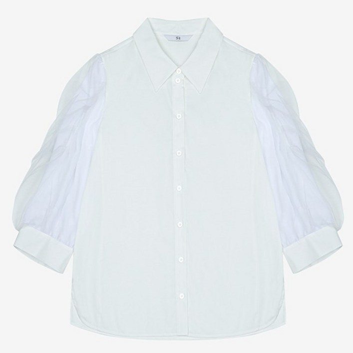 SI씨 여성용 쉬폰 배색 블라우스 SKBAD2411