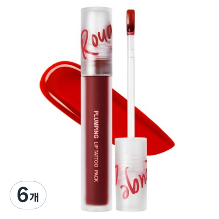 맥스클리닉 루즈스타 플럼핑 립 타투팩 5g, 진저피그, 6개
