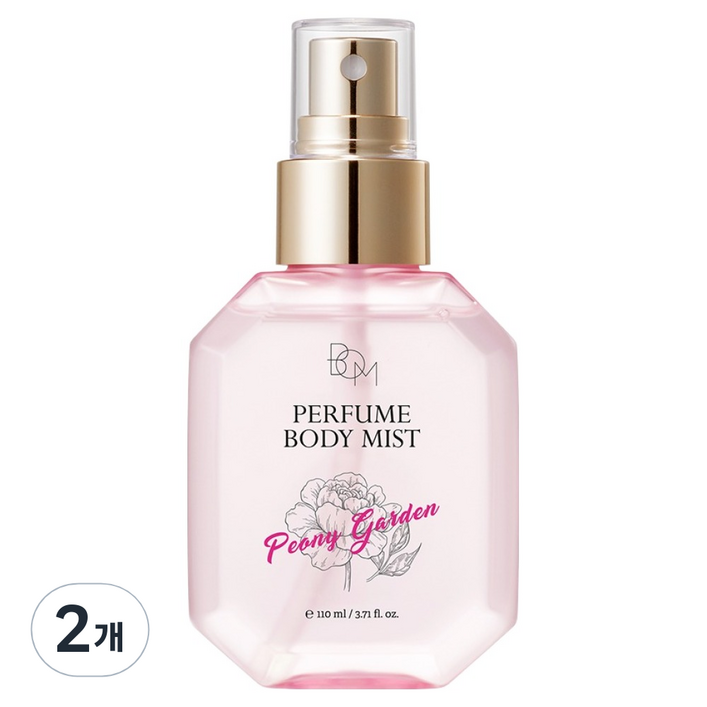 비오엠 퍼퓸 바디 미스트 피오니 가든, 110ml, 2개