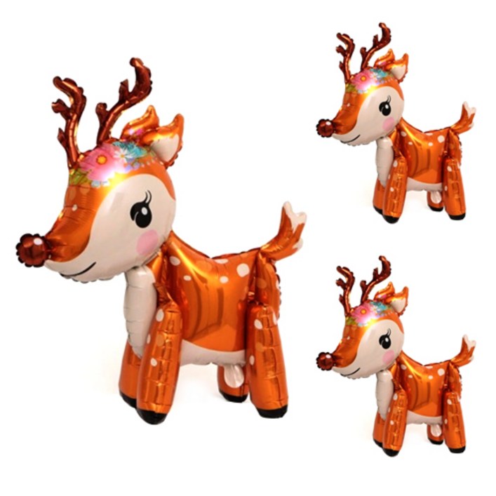 인디케이 크리스마스 루돌프 호일풍선 3p
