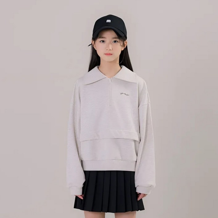 디디오 아이러브제이 초중생 포멜로 크롭 맨투맨