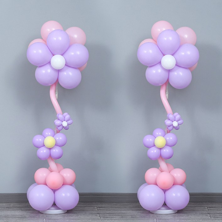 피앤비유니티 DIY 스마일 데이지 대형 왕관풍선 스탠드 모음, 07 DIY 대형풍선 스탠드 퍼플, 2개