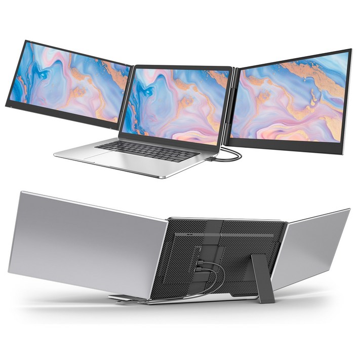 KEFEYA 15.6인치 FHD IPS 노트북 휴대용 트리플 스크린 포터블 보조 모니터