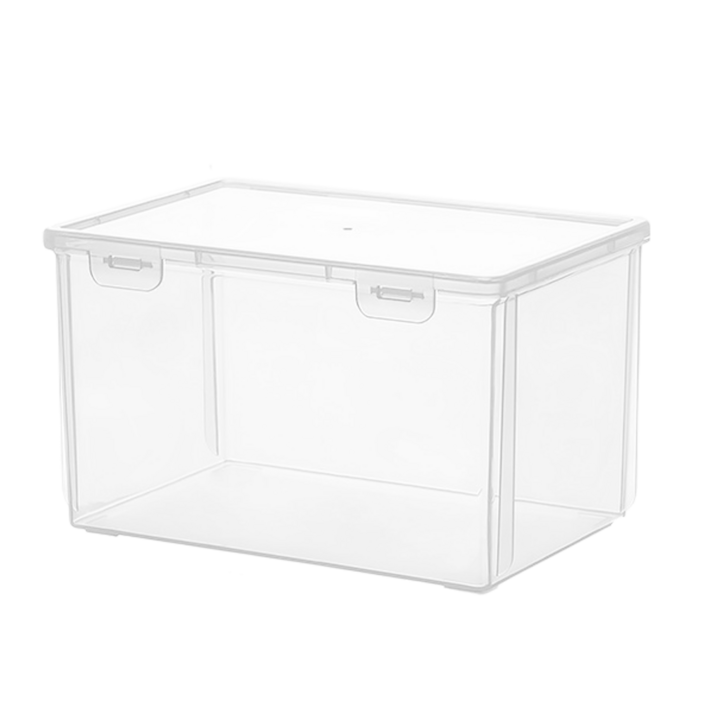 다용도 뚜껑 수납 정리함 박스, 1개, 투명