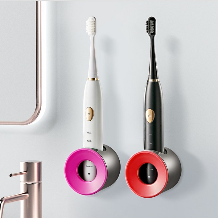 무타공 럭셔리 디자인 컬러 전동칫솔 접착식 욕실데코 거치대
