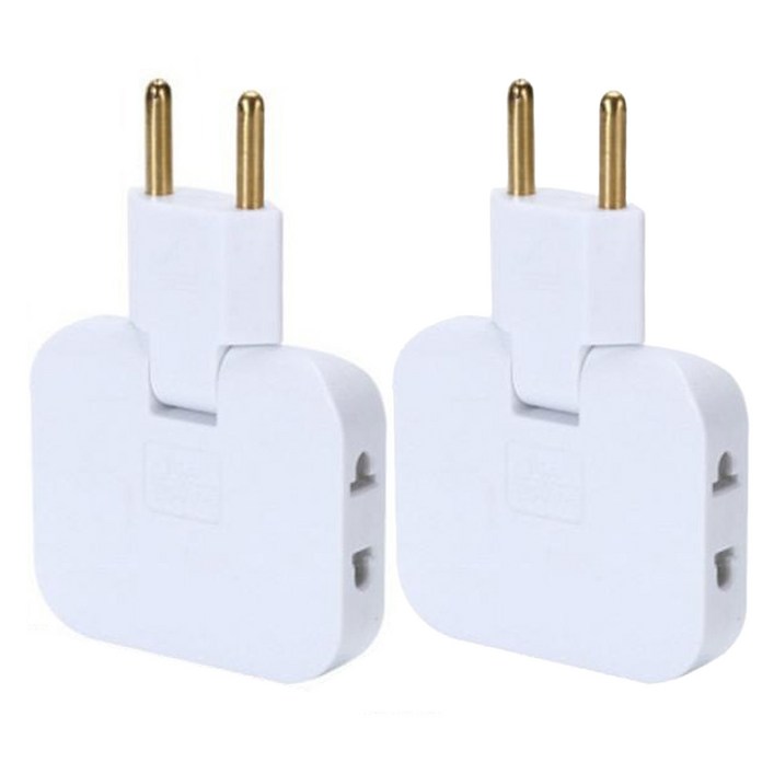 EU US 중국 돼지코 플러그 한국 변환 멀티 어댑터 110v 220v 3in1 틈새 화이트 2개 구성 EU US 중국 돼지코 플러그 한국 변환 멀티 어댑터 110v 220v 3in1 틈새 화이트 2개 구성