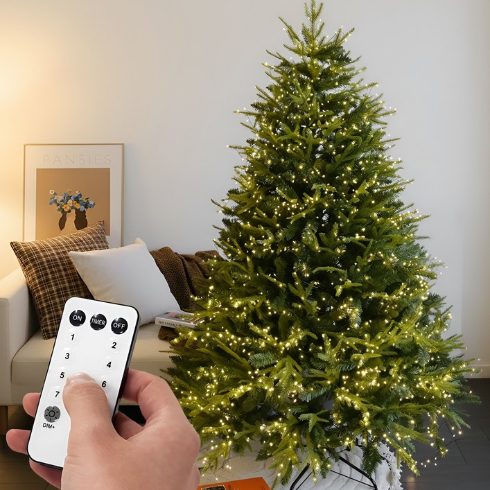 크리스마스 트리 지네전구  LED 폭죽 와이어 전구 어댑터+리모콘포함