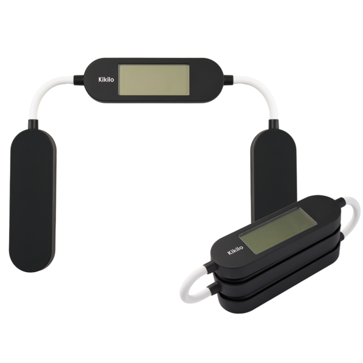 Kikilo 키킬로 여행용 가정용 폴더블 체중계 초경량 휴대용 미니 접는, 블랙Black, 1개, KFS