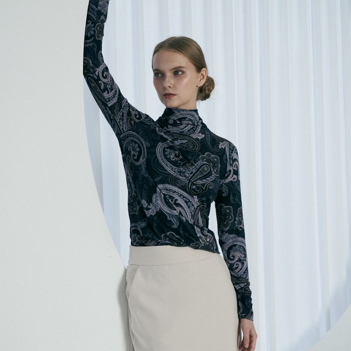 [ 3 colors ] Lipbbam 립밤 빌라모달 실키소프트 터틀넥 티블라우스 LTW001 (선택1종)