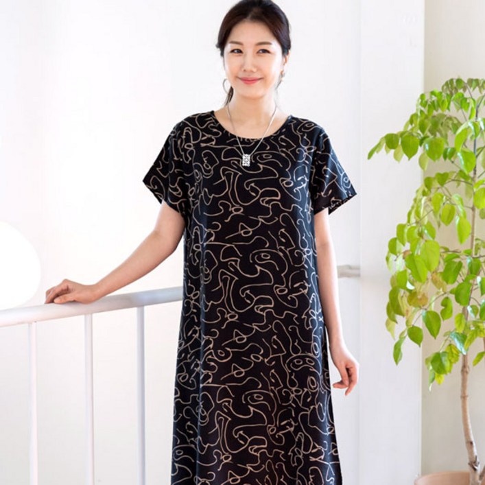 민트코코아 인견 반팔원피스 민트코코아 인견 반팔원피스